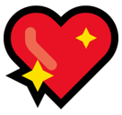 Sparkle Heart Emoji, Microsoft style