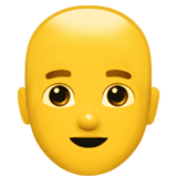 Man: Bald Emoji, Apple style