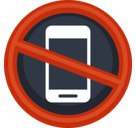 No Mobile Phones Emoji, Facebook style