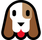 Dog Face Emoji, Microsoft style