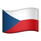 Flag: Czechia Emoji, Apple style