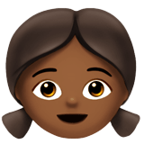 Girl Emoji with Medium-Dark Skin Tone, Apple style