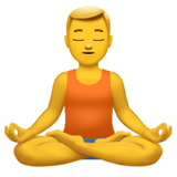 Man in Lotus Position Emoji, Apple style