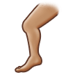 Leg Emoji with Medium Skin Tone, Samsung style
