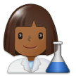 Woman Scientist Emoji with Medium-Dark Skin Tone, Samsung style