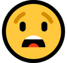 Anguished Face Emoji, Microsoft style