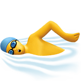 Man Swimming Emoji, Apple style
