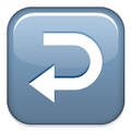 Right Arrow Curving Left Emoji, Apple style
