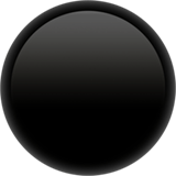 Black Circle Emoji, Apple style