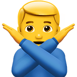 Man Gesturing No Emoji, Apple style