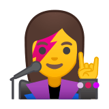 Woman Singer Emoji, Google style