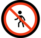 No Pedestrians Emoji, Microsoft style