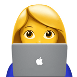 Woman Technologist Emoji, Apple style