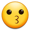 Kissing Face Emoji, Samsung style