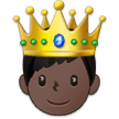 Prince Emoji with Dark Skin Tone, Samsung style