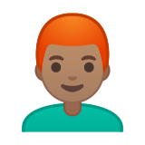 Man: Medium Skin Tone, Red Hair, Google style