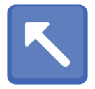 Up-Left Arrow Emoji, Facebook style