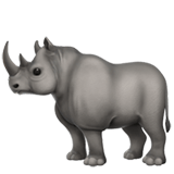 Rhinoceros Emoji, Apple style