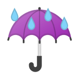 Umbrella with Rain Drops Emoji, Google style