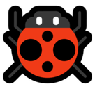 Lady Beetle Emoji, Microsoft style