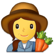 Woman Farmer Emoji, Samsung style