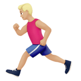 Man Running Emoji with Medium-Light Skin Tone, Apple style