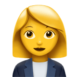 Woman Office Worker Emoji, Apple style