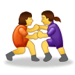 Women Wrestling Emoji, Samsung style