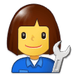 Woman Mechanic Emoji, Samsung style