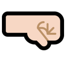 Right-Facing Fist Emoji with Light Skin Tone, Microsoft style