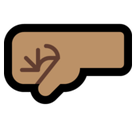 Left-Facing Fist Emoji with Medium Skin Tone, Microsoft style