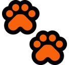 Paw Prints Emoji, Microsoft style