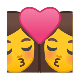 Kiss: Woman, Woman Emoji, Google style