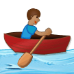 Person Rowing Boat Emoji with Medium Skin Tone, Samsung style