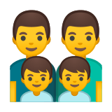 Family: Man, Man, Boy, Boy Emoji, Google style