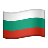 Flag: Bulgaria Emoji, Apple style
