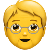 Older Person Emoji, Apple style