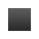 Black Medium Square Emoji, Google style