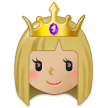 Princess Emoji with Medium-Light Skin Tone, Samsung style