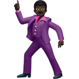 Man Dancing Emoji with Dark Skin Tone, Apple style
