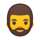 Man: Beard Emoji, Google style