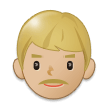 Man Emoji with Medium-Light Skin Tone, Samsung style