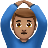 Man Gesturing Ok Emoji with Medium Skin Tone, Apple style