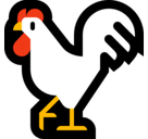 Rooster Emoji, Microsoft style
