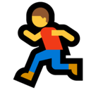 Man Running Emoji, Microsoft style