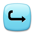 Left Arrow Curving Right Emoji, LG style