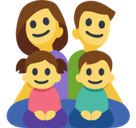 Family: Man, Woman, Girl, Boy Emoji, Facebook style