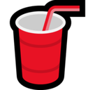 Cup with Straw Emoji, Microsoft style