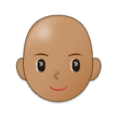 Woman: Medium Skin Tone, Bald, Samsung style