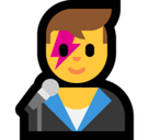 Man Singer Emoji, Microsoft style